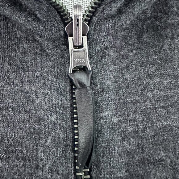 Wool Cardigan Coat Sweater Reversible - Charcoal /Burgundy M-L - Picture 6 of 13